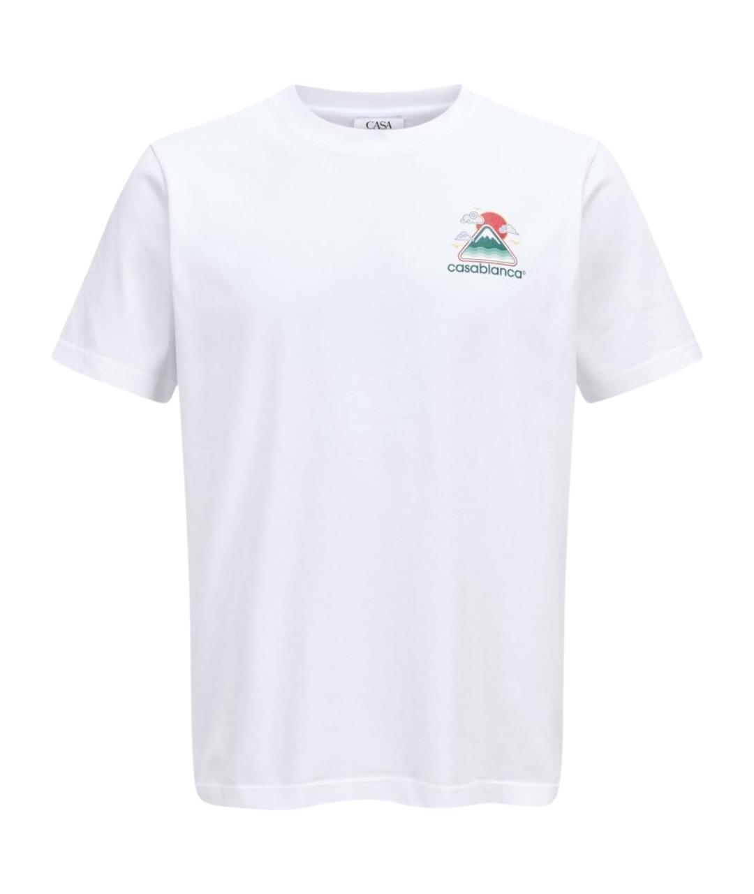 CASABLANCA Белая хлопковая футболка, фото 1