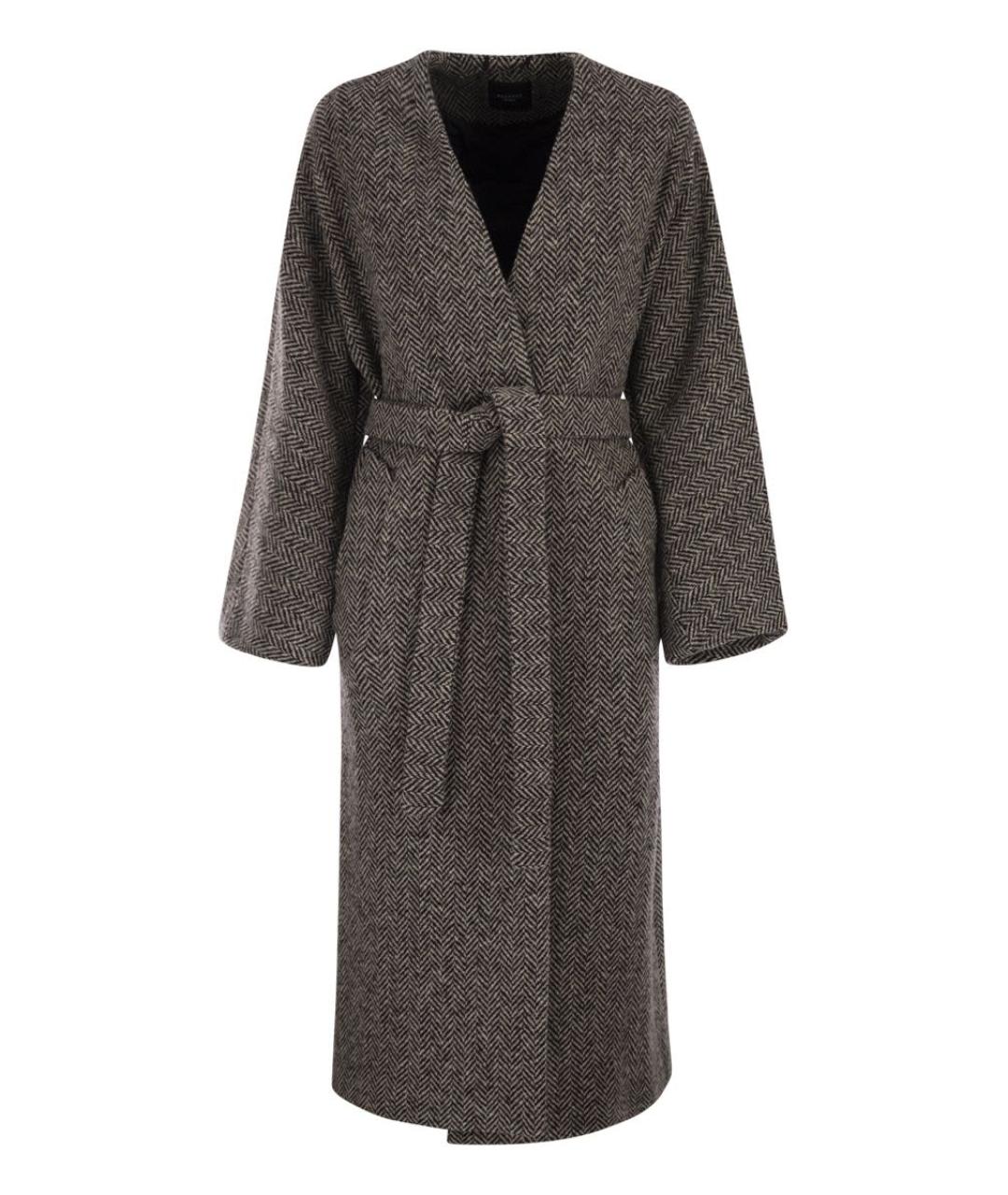 WEEKEND MAX MARA Черное шерстяное пальто, фото 1