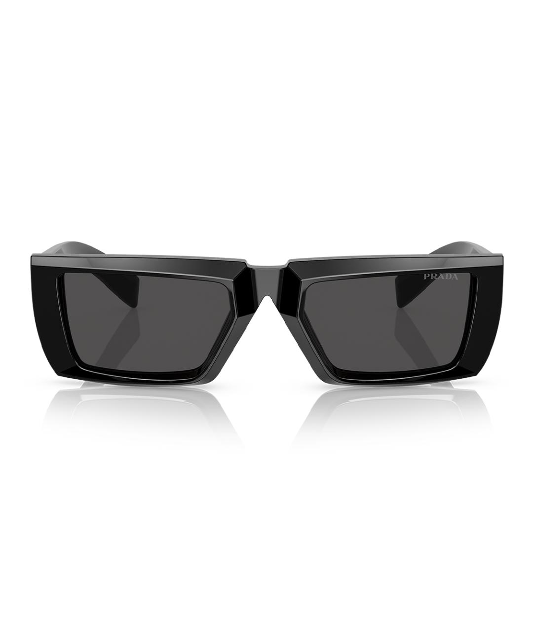 PRADA Черные пластиковые солнцезащитные очки, фото 2