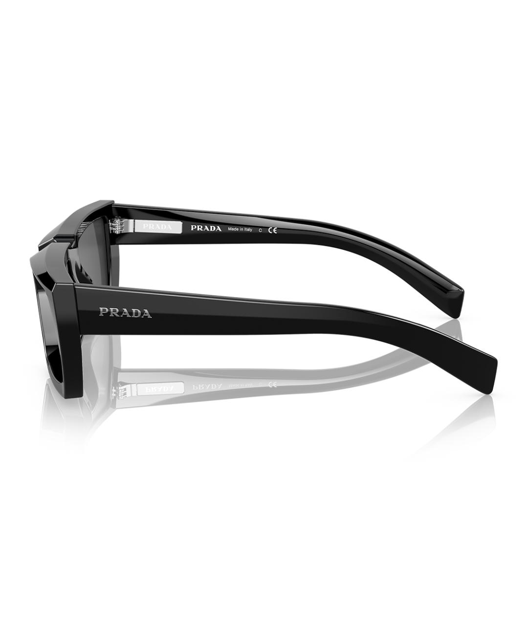 PRADA Черные пластиковые солнцезащитные очки, фото 3