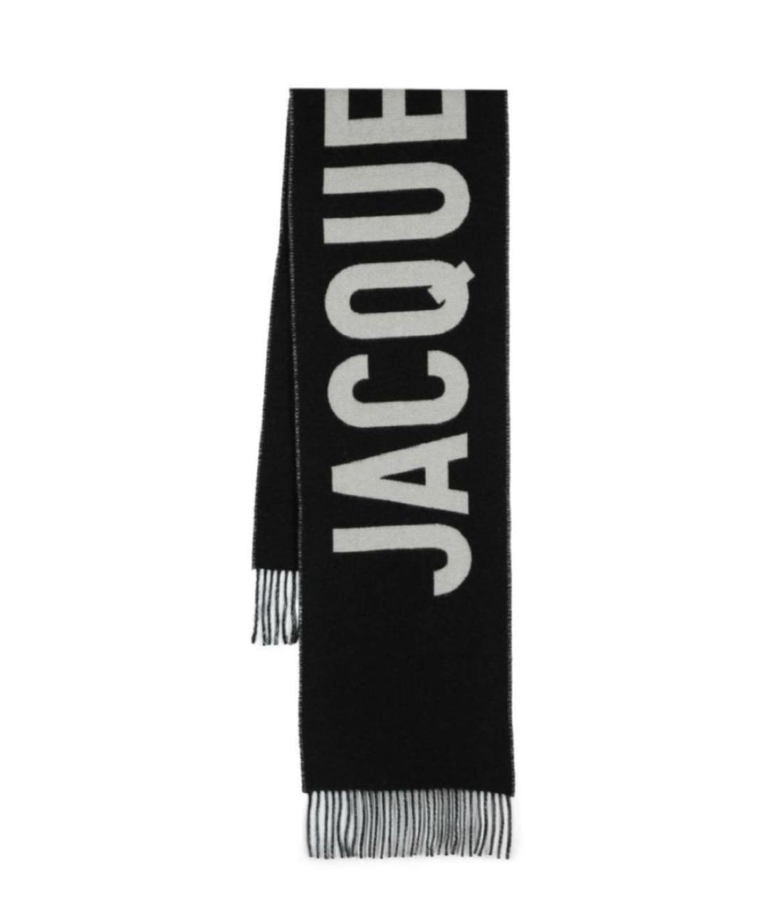 JACQUEMUS Черный шерстяной шарф, фото 1