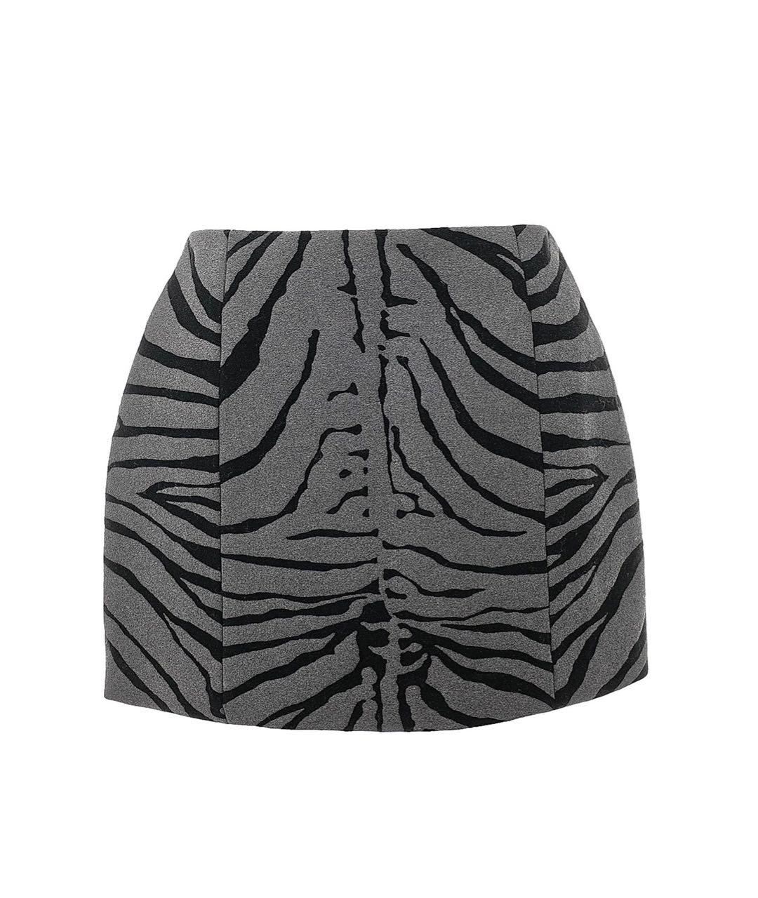 Carven Серая шерстяная юбка мини, фото 1
