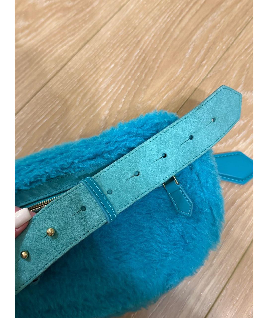 MAX MARA Бирюзовая поясная сумка, фото 4