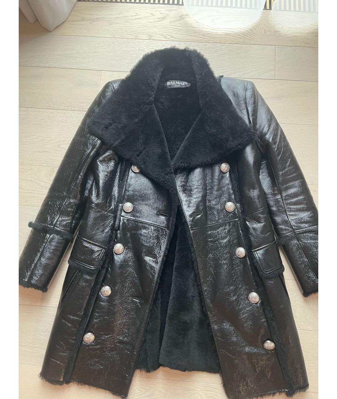 BALMAIN Черная кожаная дубленка, фото 7