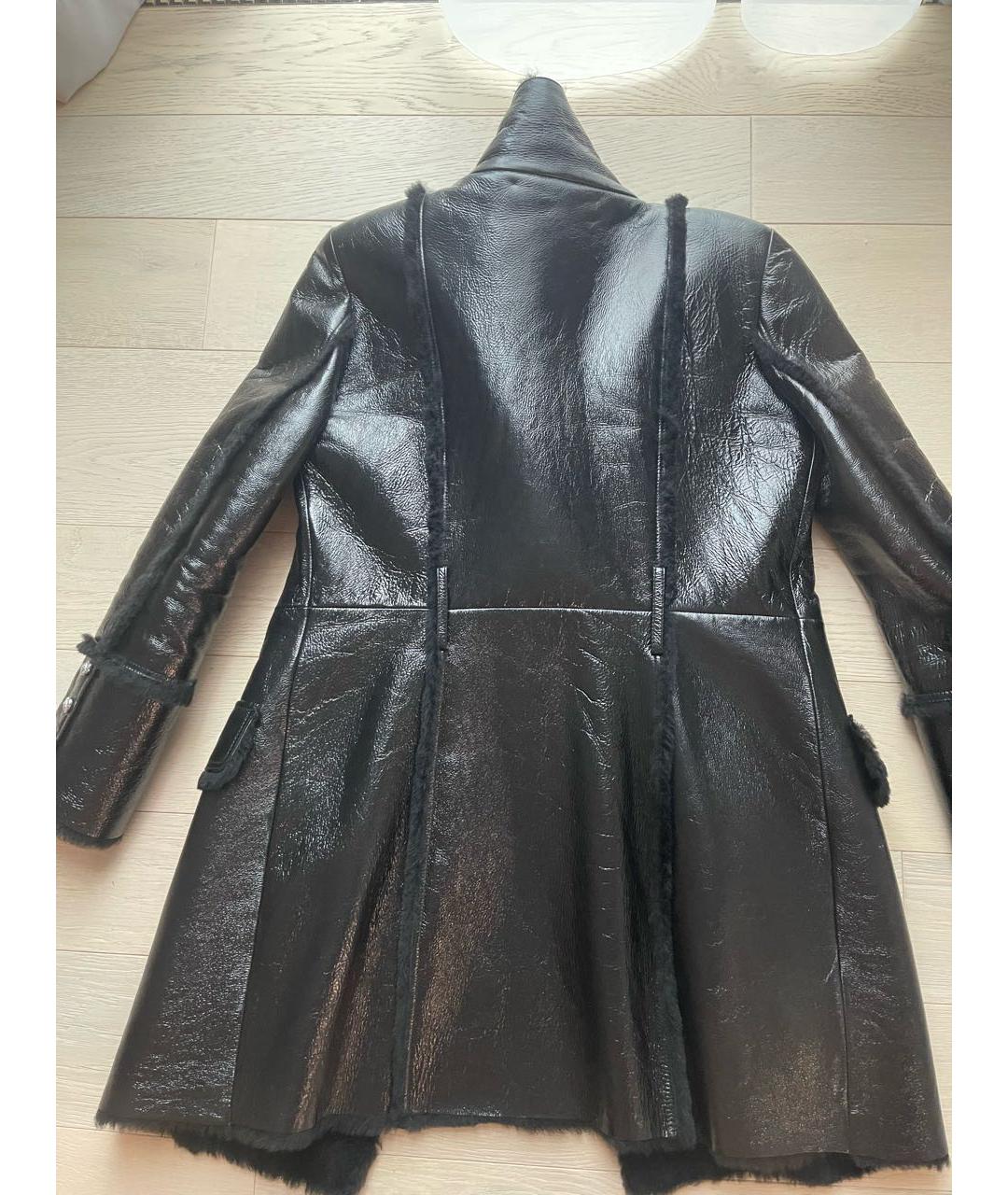 BALMAIN Черная кожаная дубленка, фото 2