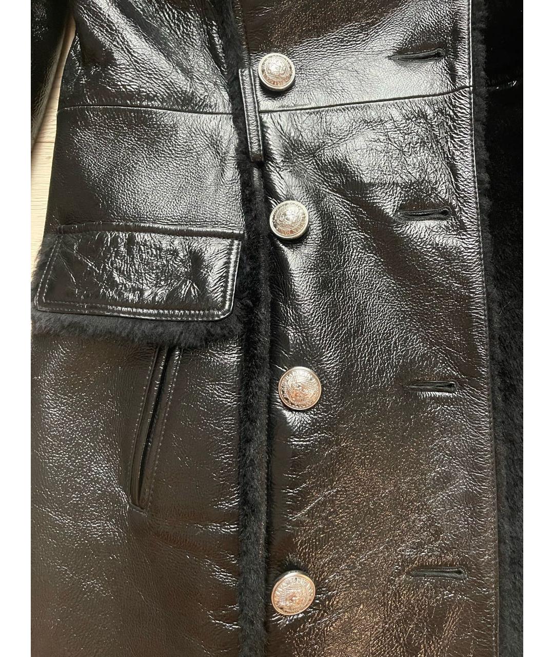 BALMAIN Черная кожаная дубленка, фото 4