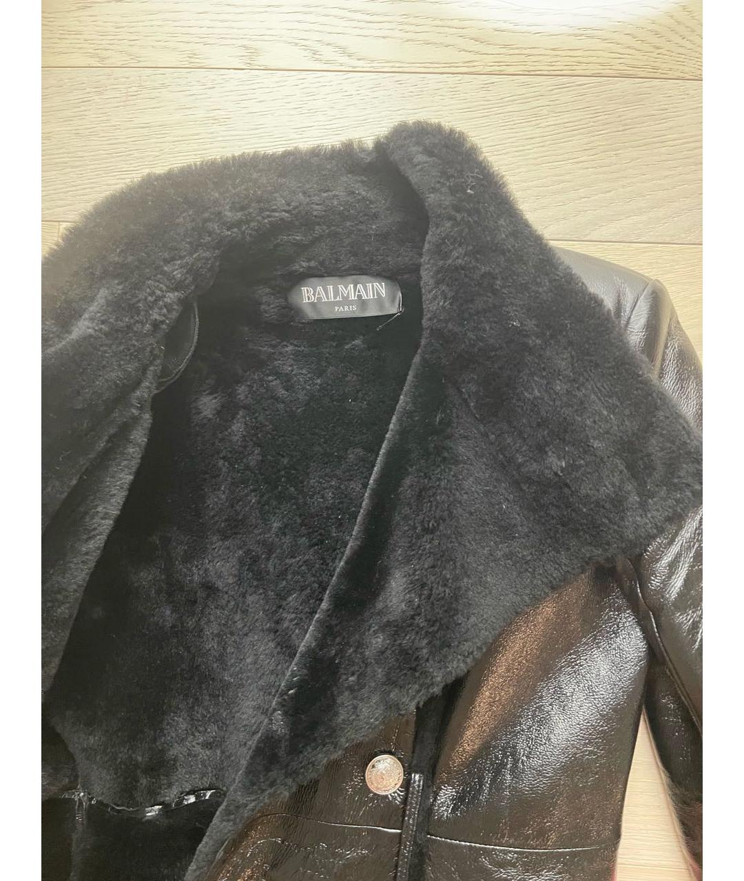 BALMAIN Черная кожаная дубленка, фото 3