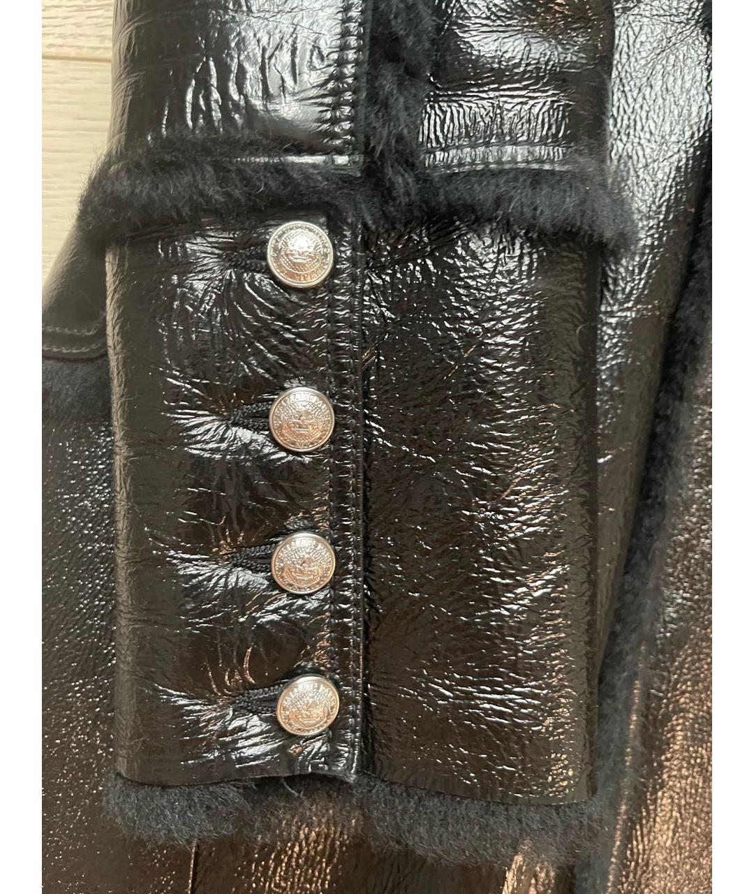 BALMAIN Черная кожаная дубленка, фото 6