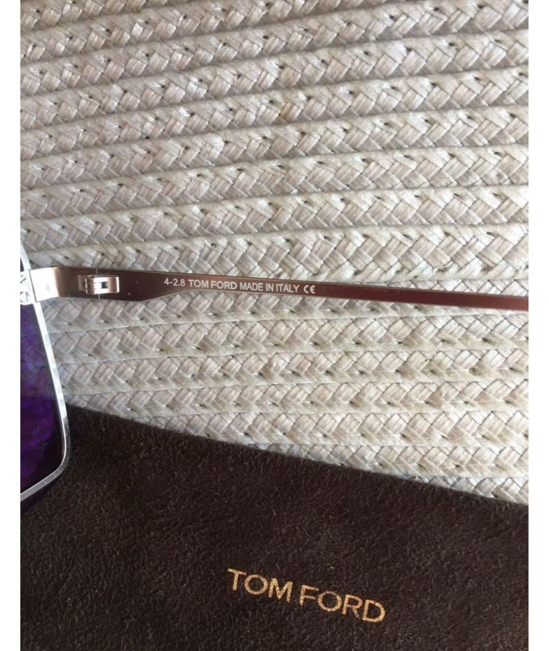 TOM FORD Черные металлические солнцезащитные очки, фото 2