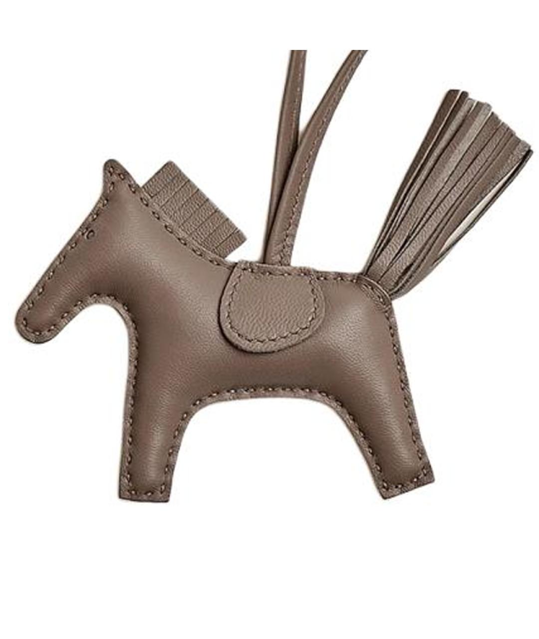 HERMES Серый брелок, фото 3