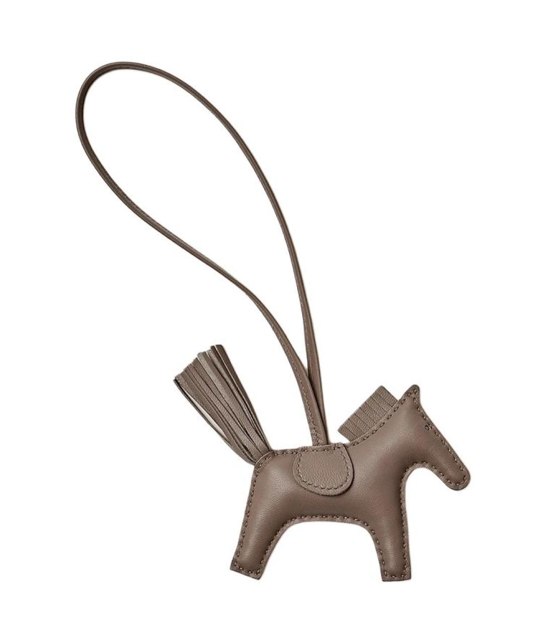 HERMES Серый брелок, фото 2