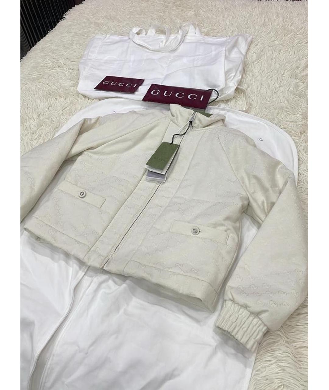 GUCCI Бежевая хлопковая куртка, фото 7