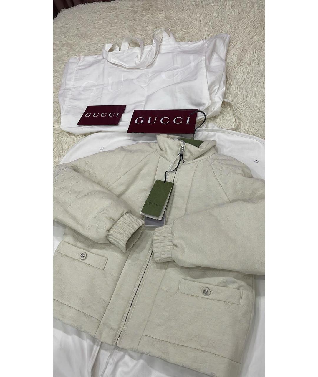 GUCCI Бежевая хлопковая куртка, фото 5