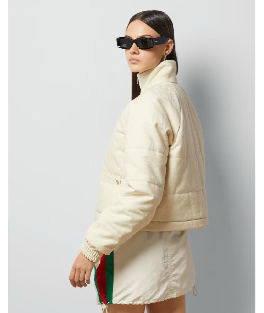 GUCCI Бежевая хлопковая куртка, фото 2