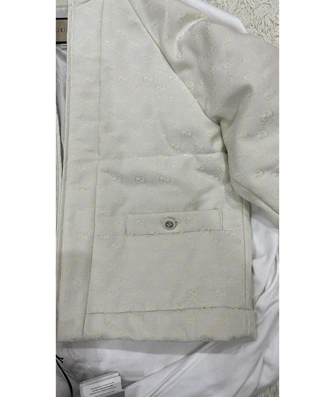 GUCCI Бежевая хлопковая куртка, фото 6
