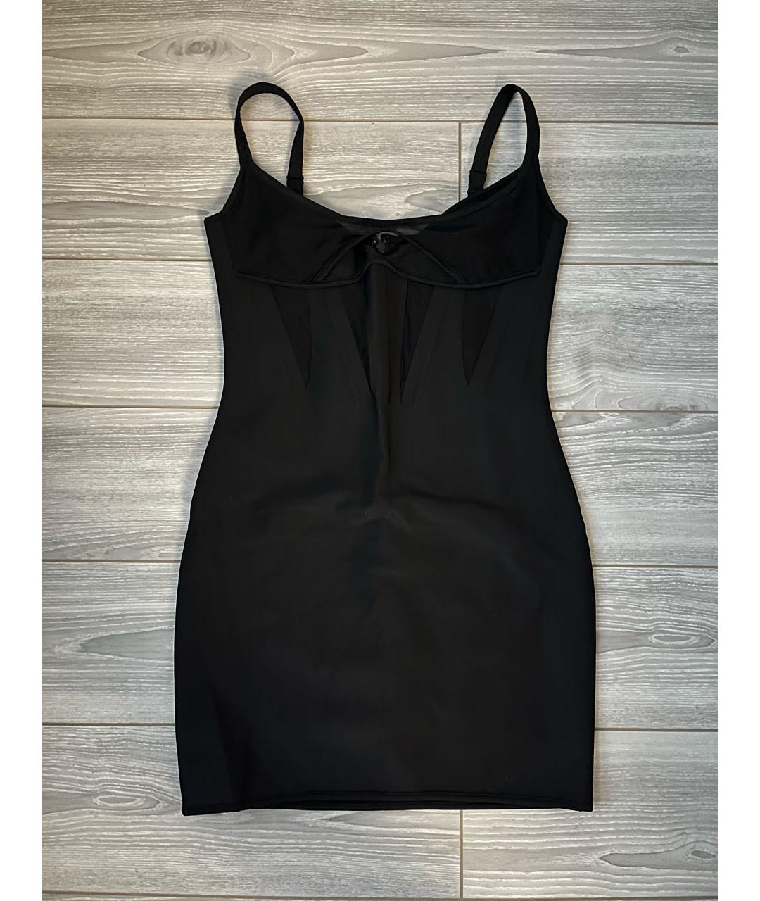 MUGLER Черное полиамидовое коктейльное платье, фото 3