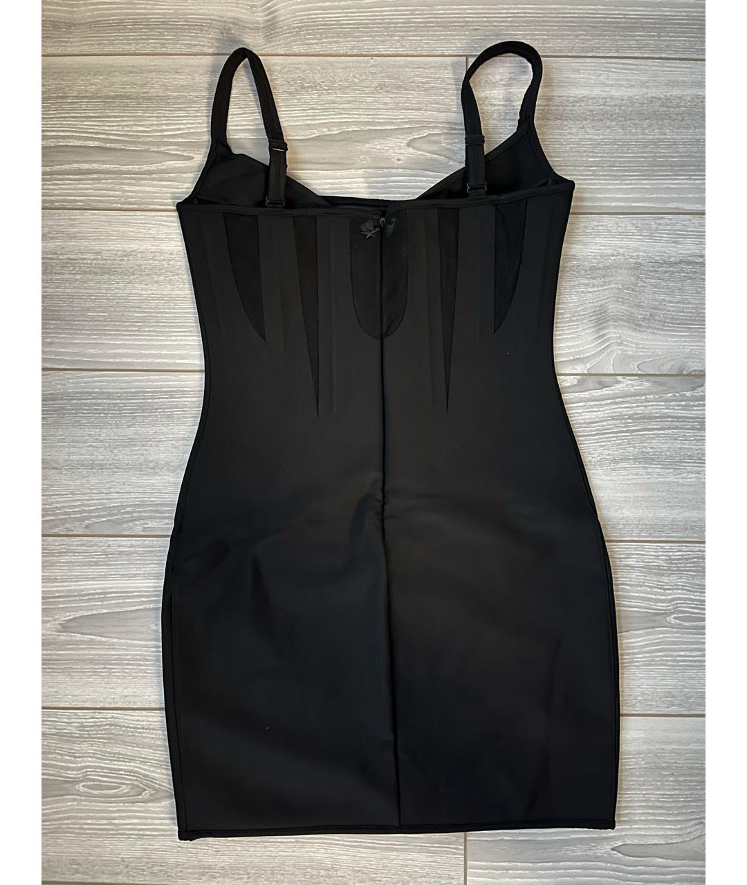 MUGLER Черное полиамидовое коктейльное платье, фото 2