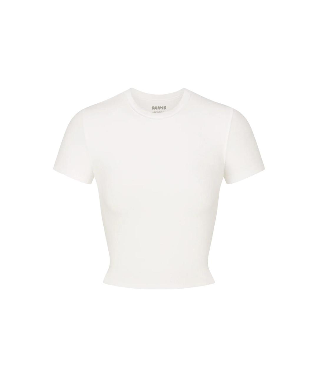 SKIMS Белая хлопковая футболка, фото 1