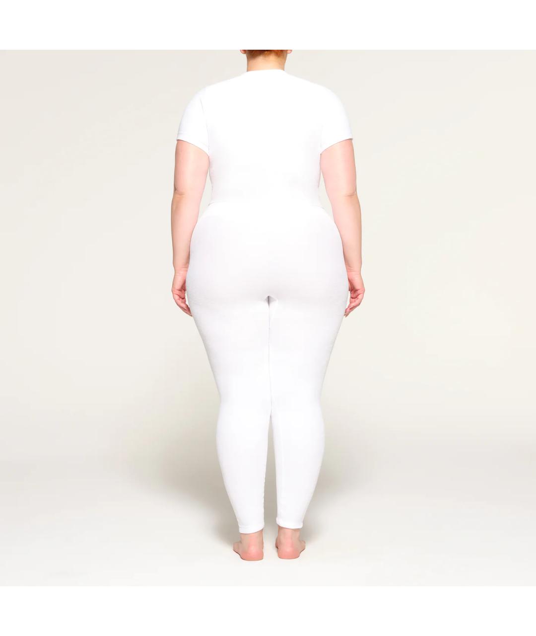 SKIMS Белая хлопковая футболка, фото 3