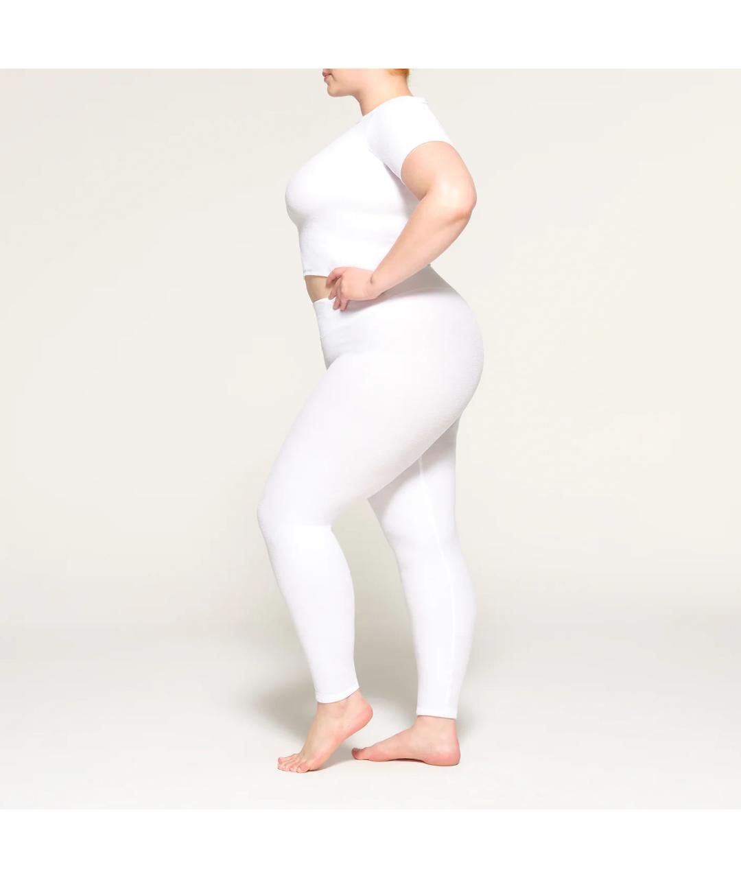 SKIMS Белая хлопковая футболка, фото 4