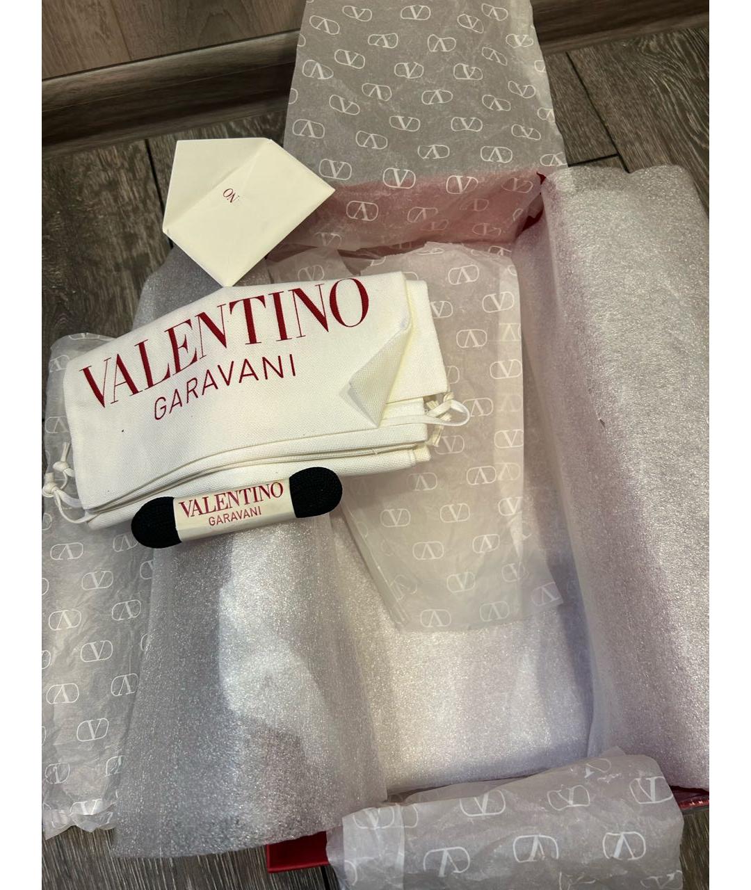 VALENTINO Коричневые кожаные низкие кроссовки / кеды, фото 6