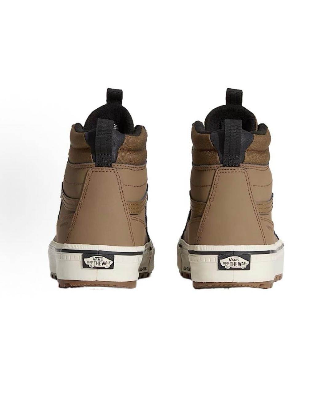 VANS Коричневые кожаные кроссовки, фото 5