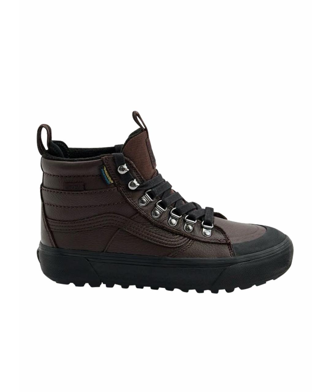 VANS Бордовые кожаные кроссовки, фото 1