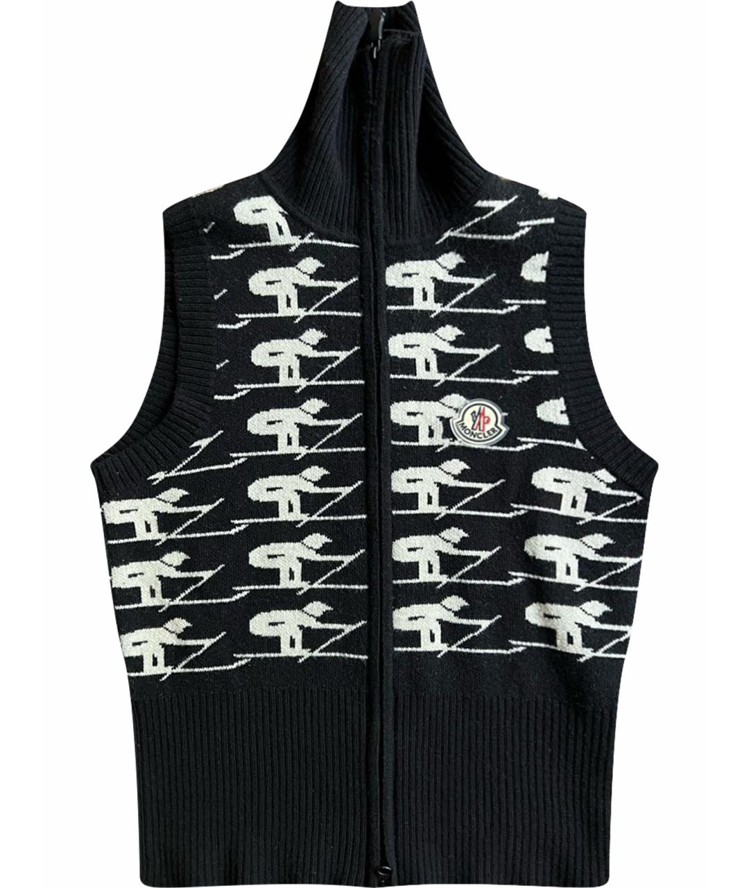 MONCLER Черная шерстяная жилетка, фото 1