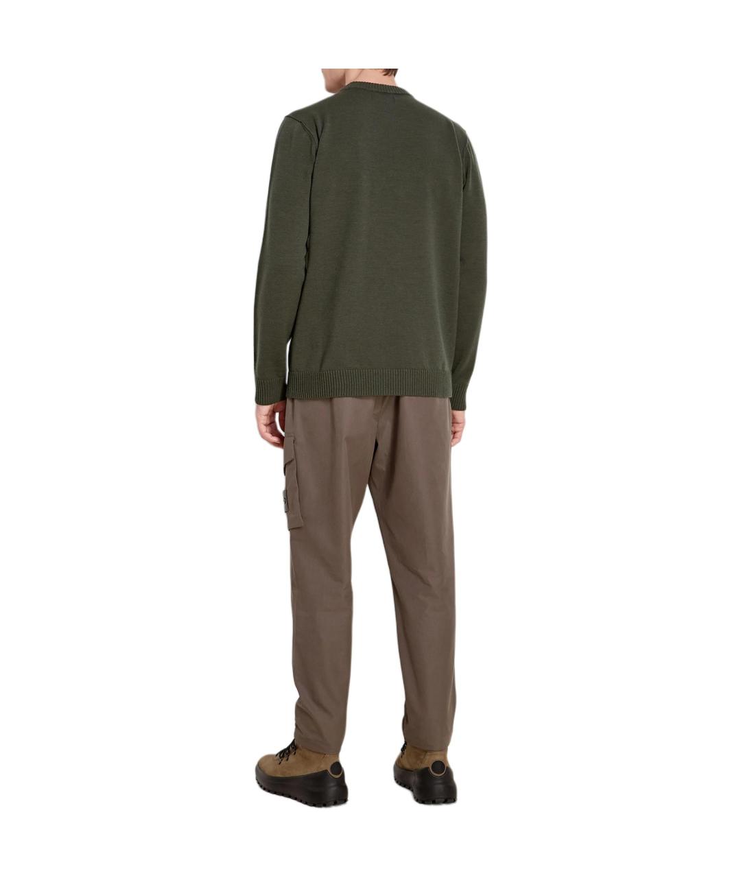 STONE ISLAND Зеленый джемпер / свитер, фото 3