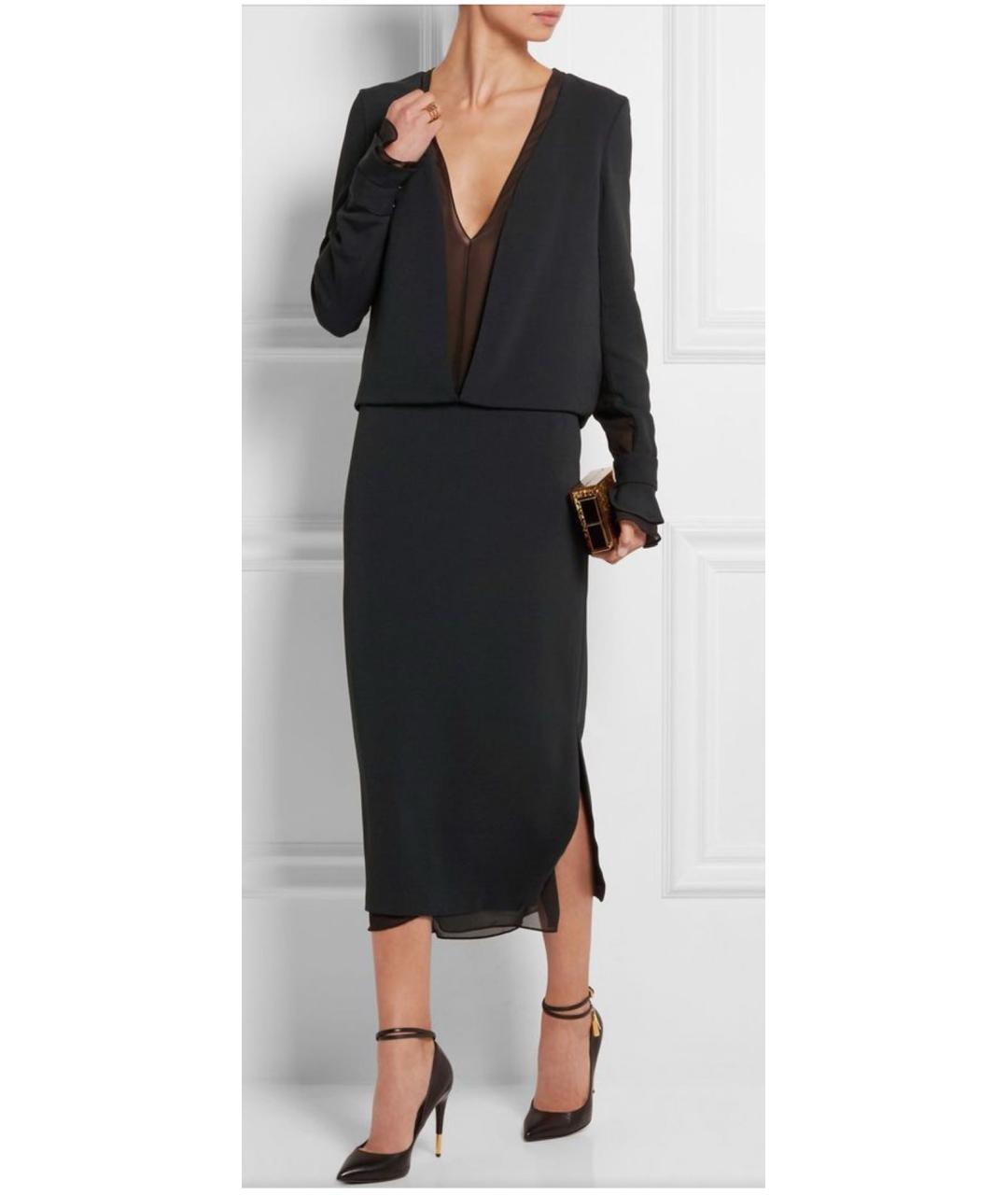 TOM FORD Темно-синее вискозное платье, фото 4