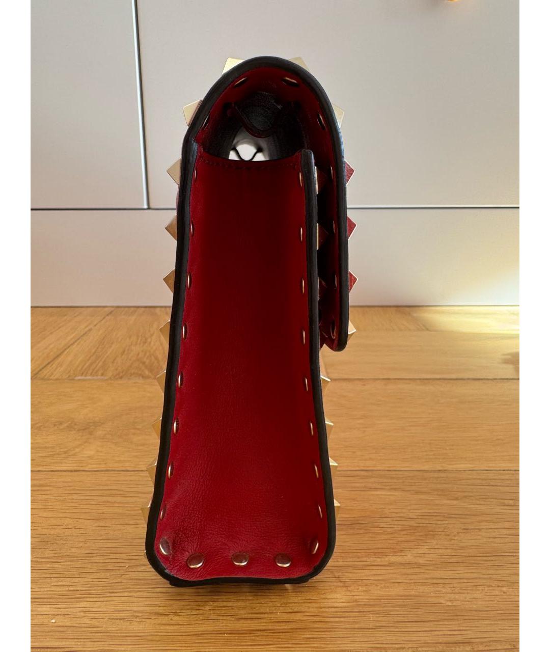 VALENTINO Красная кожаная сумка через плечо, фото 3