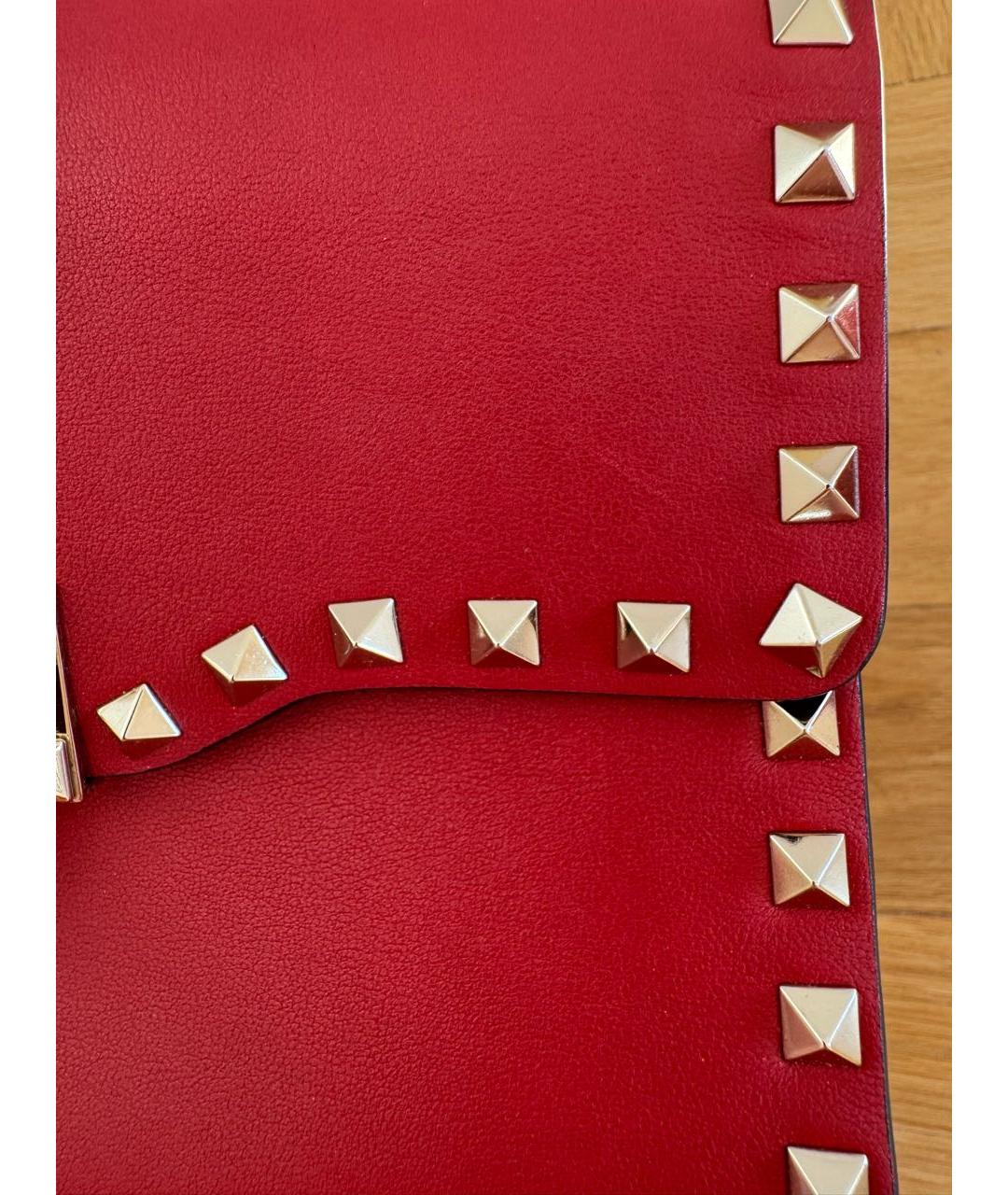VALENTINO Красная кожаная сумка через плечо, фото 8