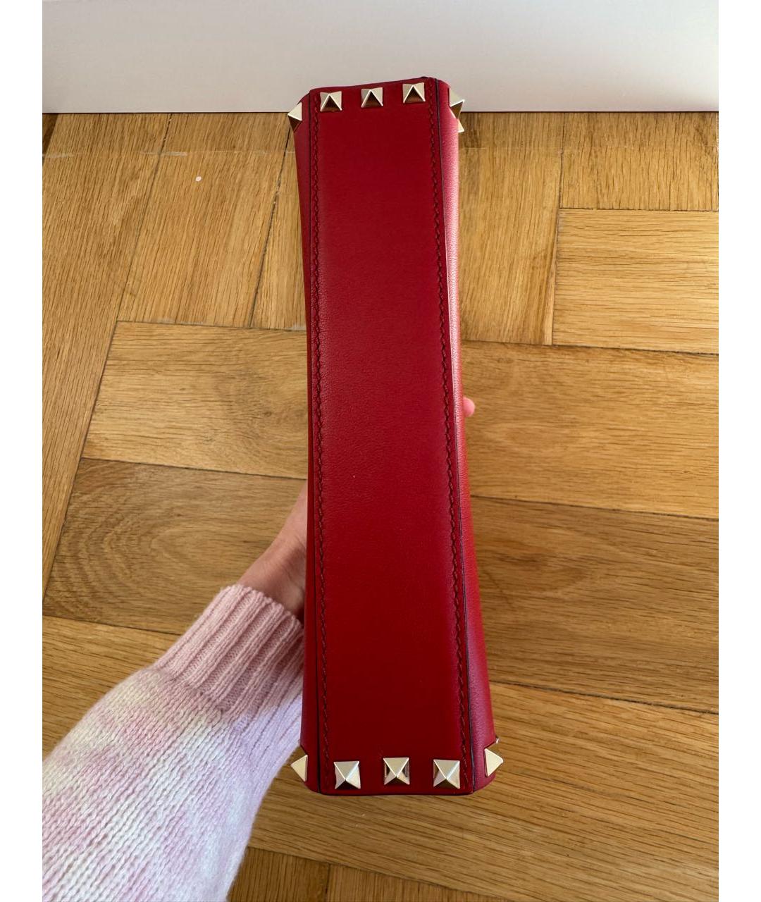 VALENTINO Красная кожаная сумка через плечо, фото 6