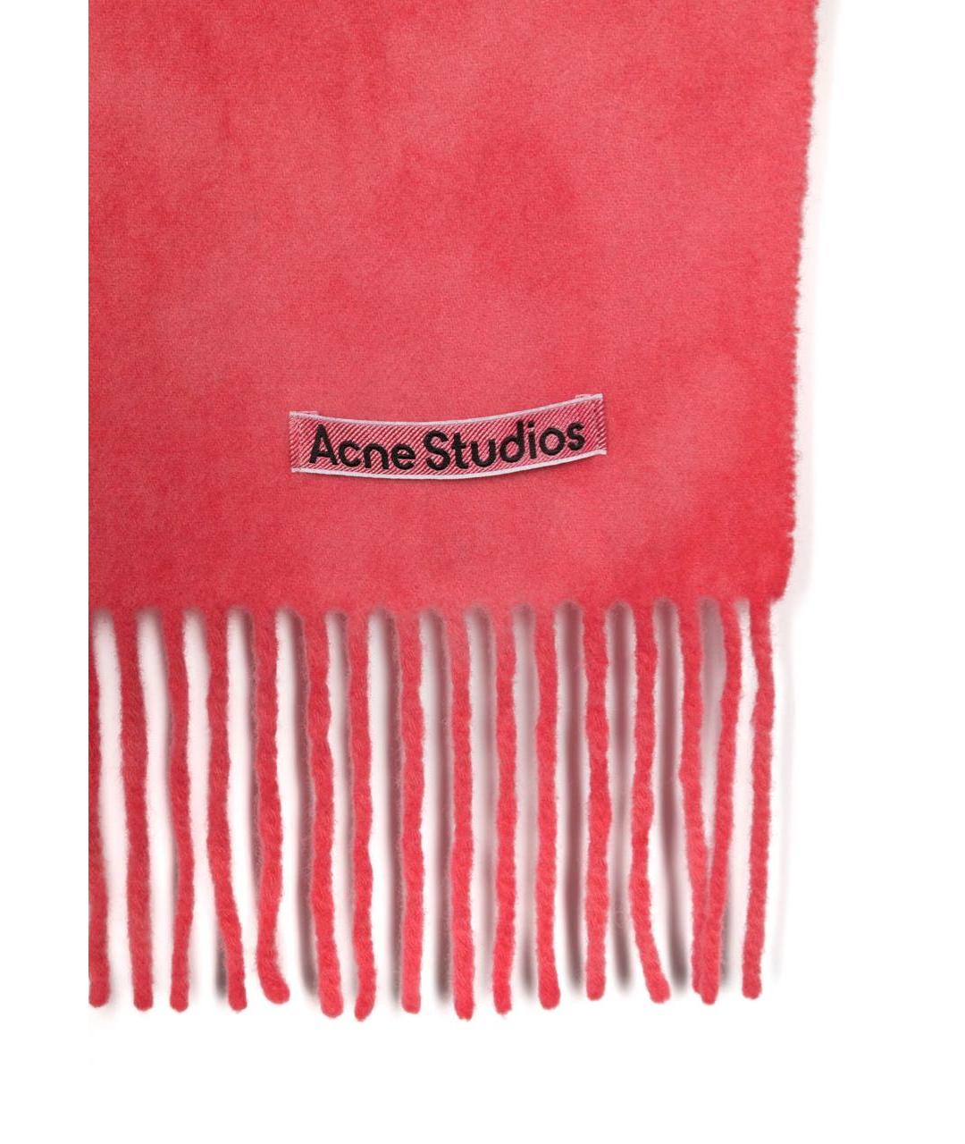 ACNE STUDIOS Розовый шерстяной шарф, фото 5