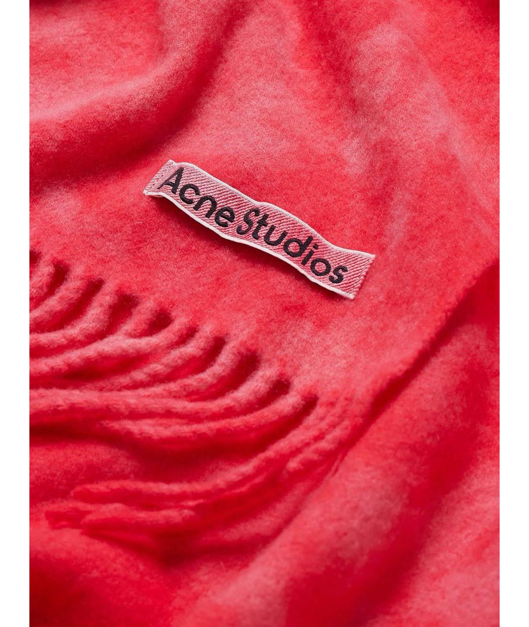 ACNE STUDIOS Розовый шерстяной шарф, фото 2