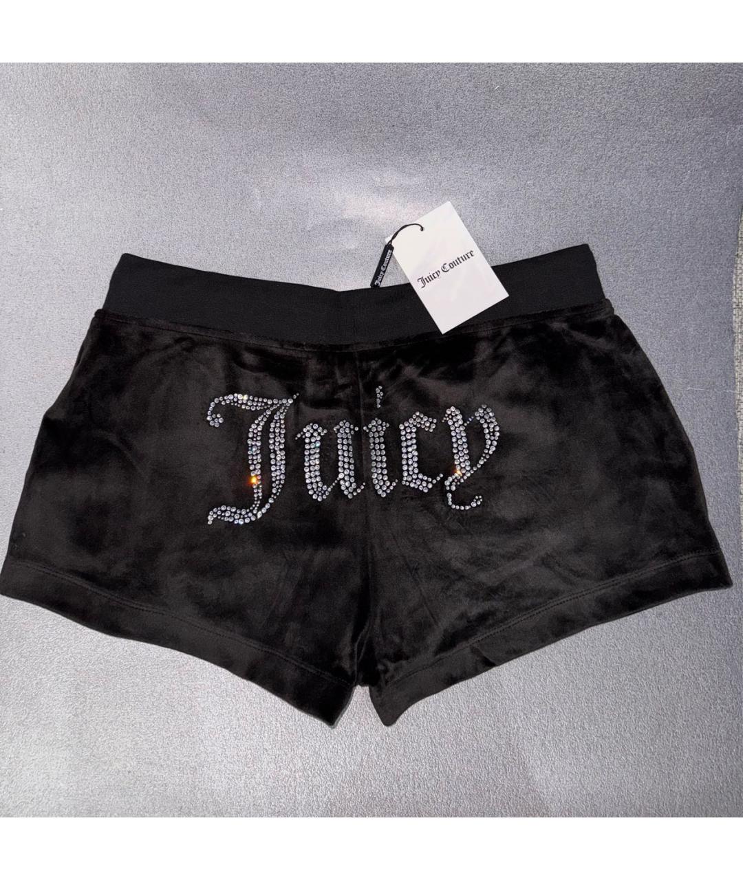 JUICY COUTURE Черные полиэстеровые шорты, фото 2