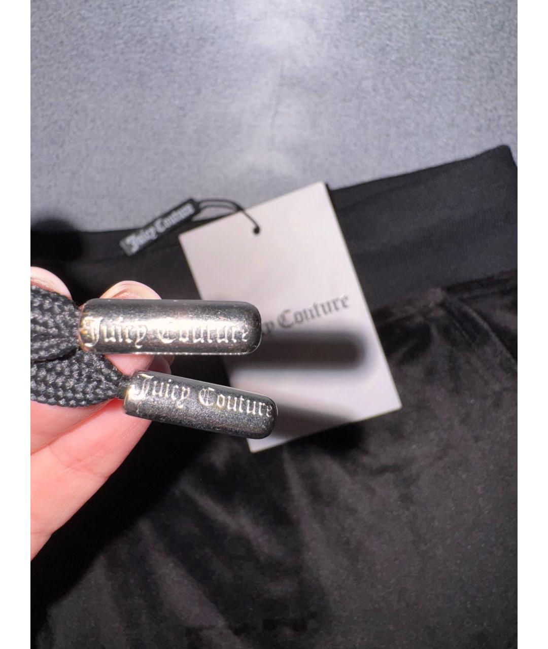 JUICY COUTURE Черные полиэстеровые шорты, фото 3