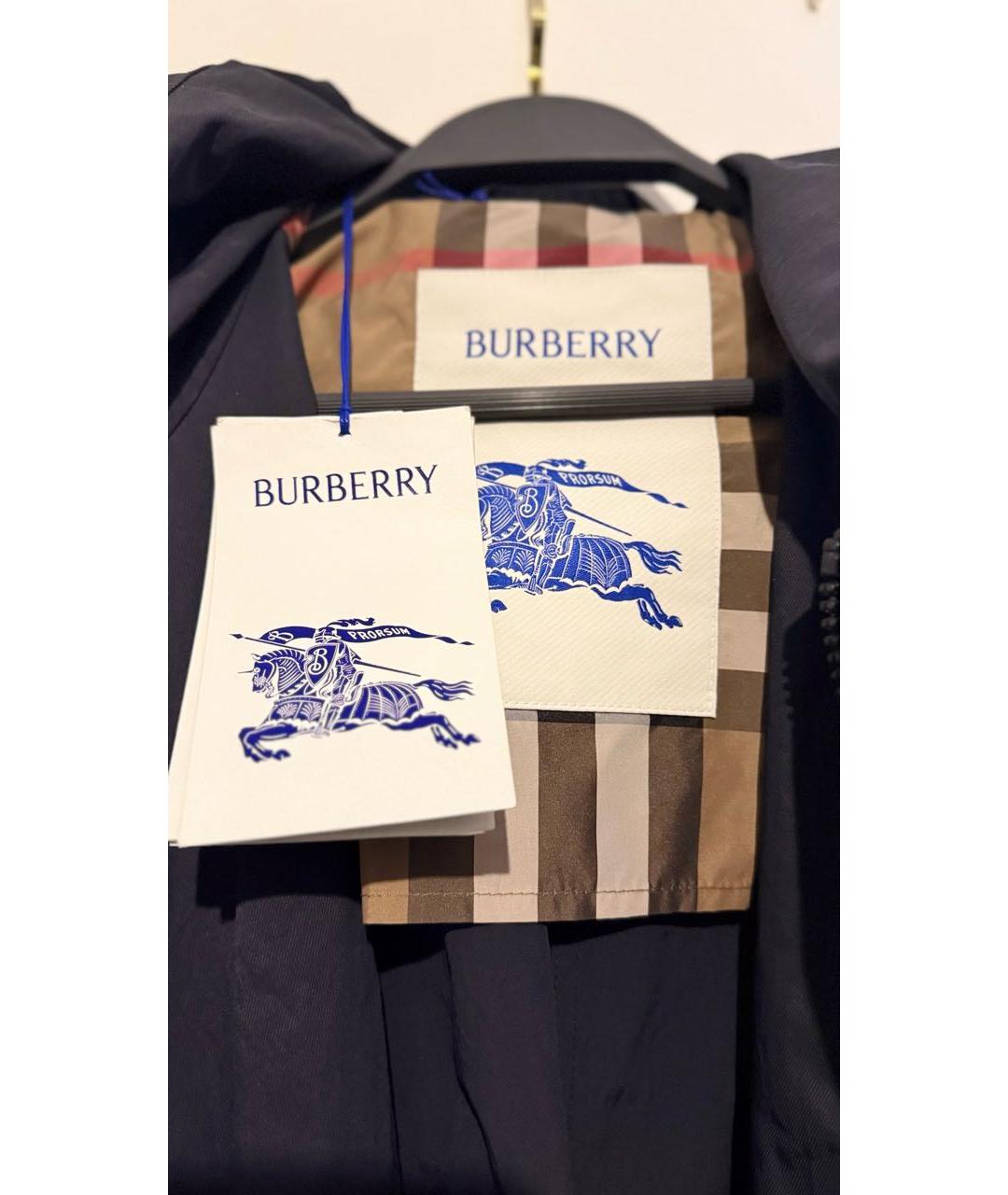 BURBERRY Черная полиэстеровая куртка, фото 3