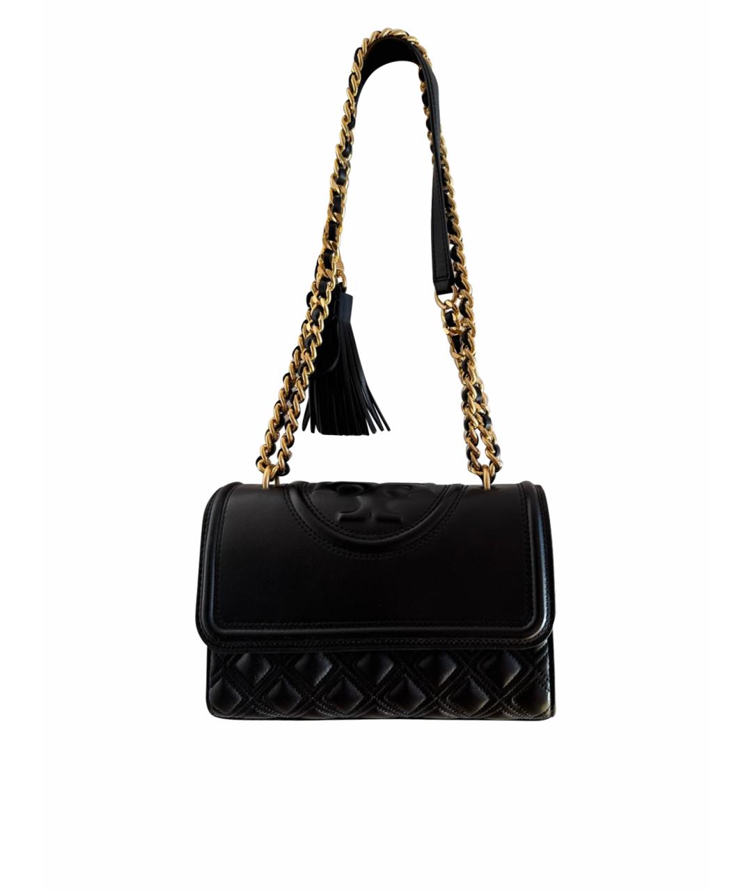 TORY BURCH Черная кожаная сумка через плечо, фото 1