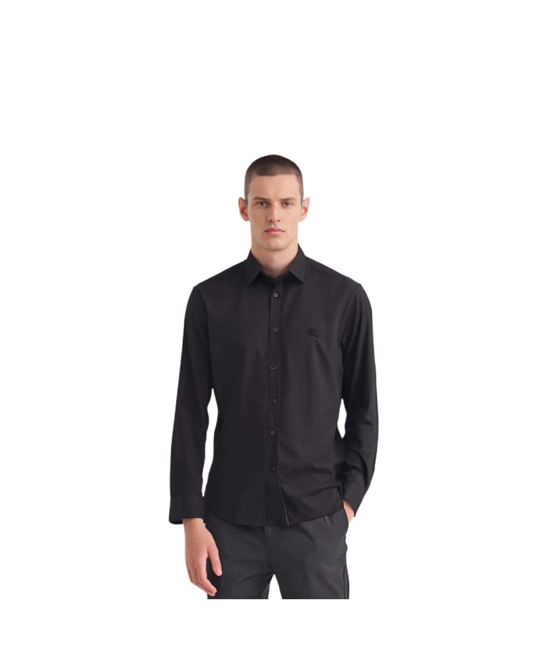 BURBERRY Черная хлопковая футболка, фото 6