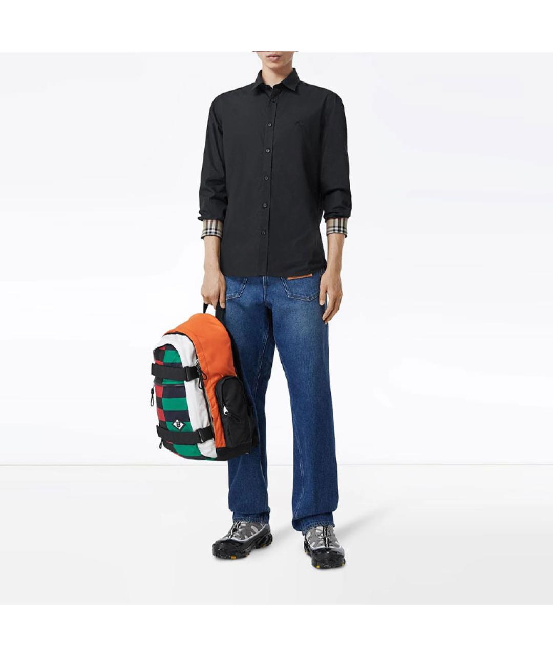 BURBERRY Черная хлопковая футболка, фото 4