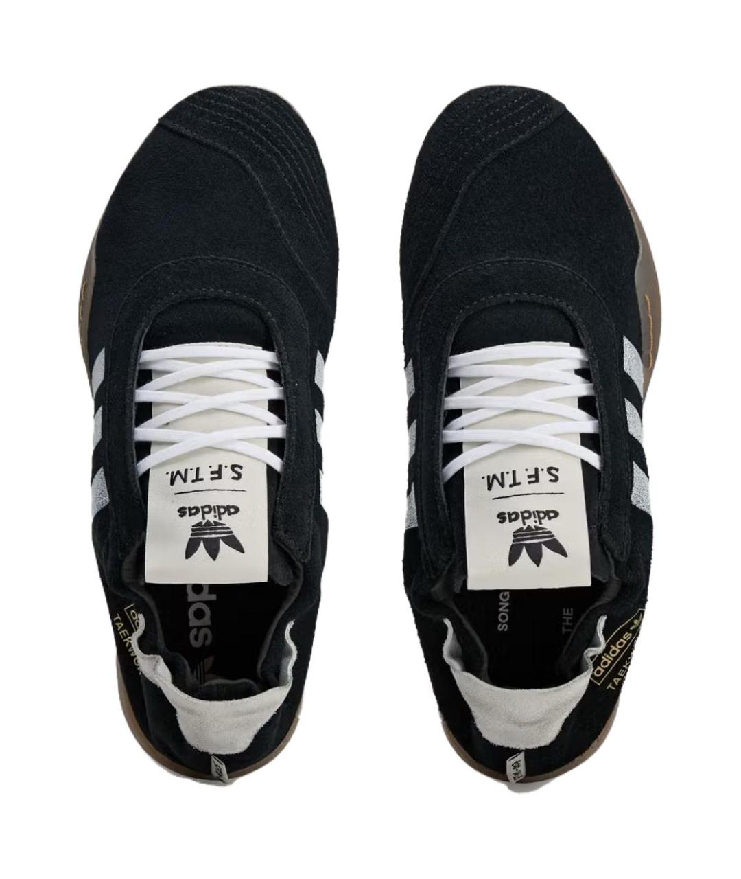 ADIDAS Черные замшевые кроссовки, фото 4