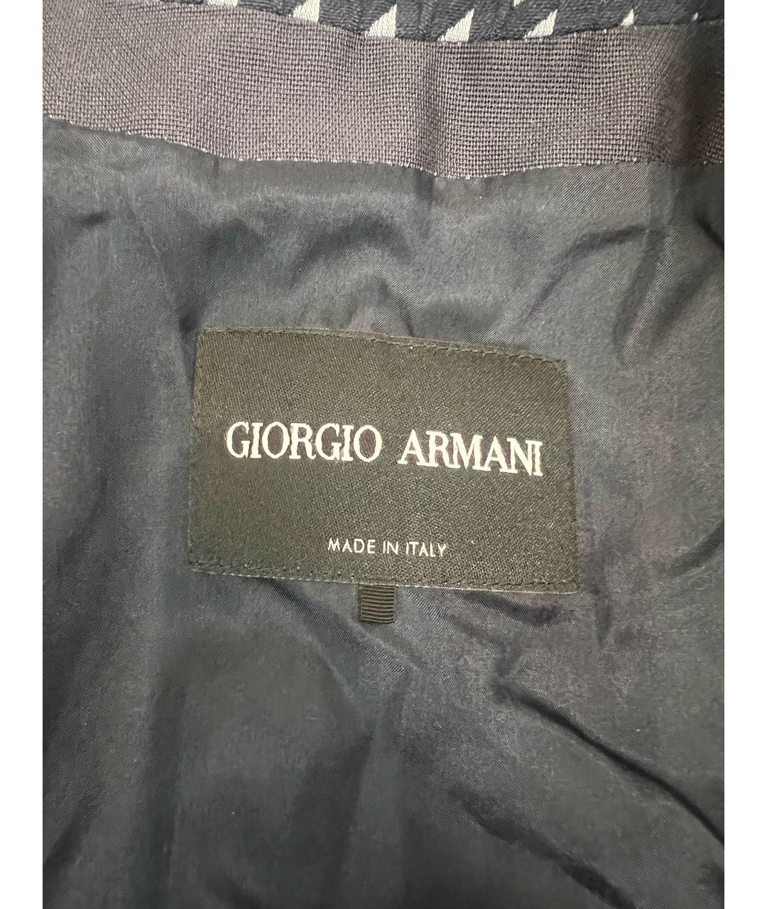 GIORGIO ARMANI Синий хлопковый жакет/пиджак, фото 3