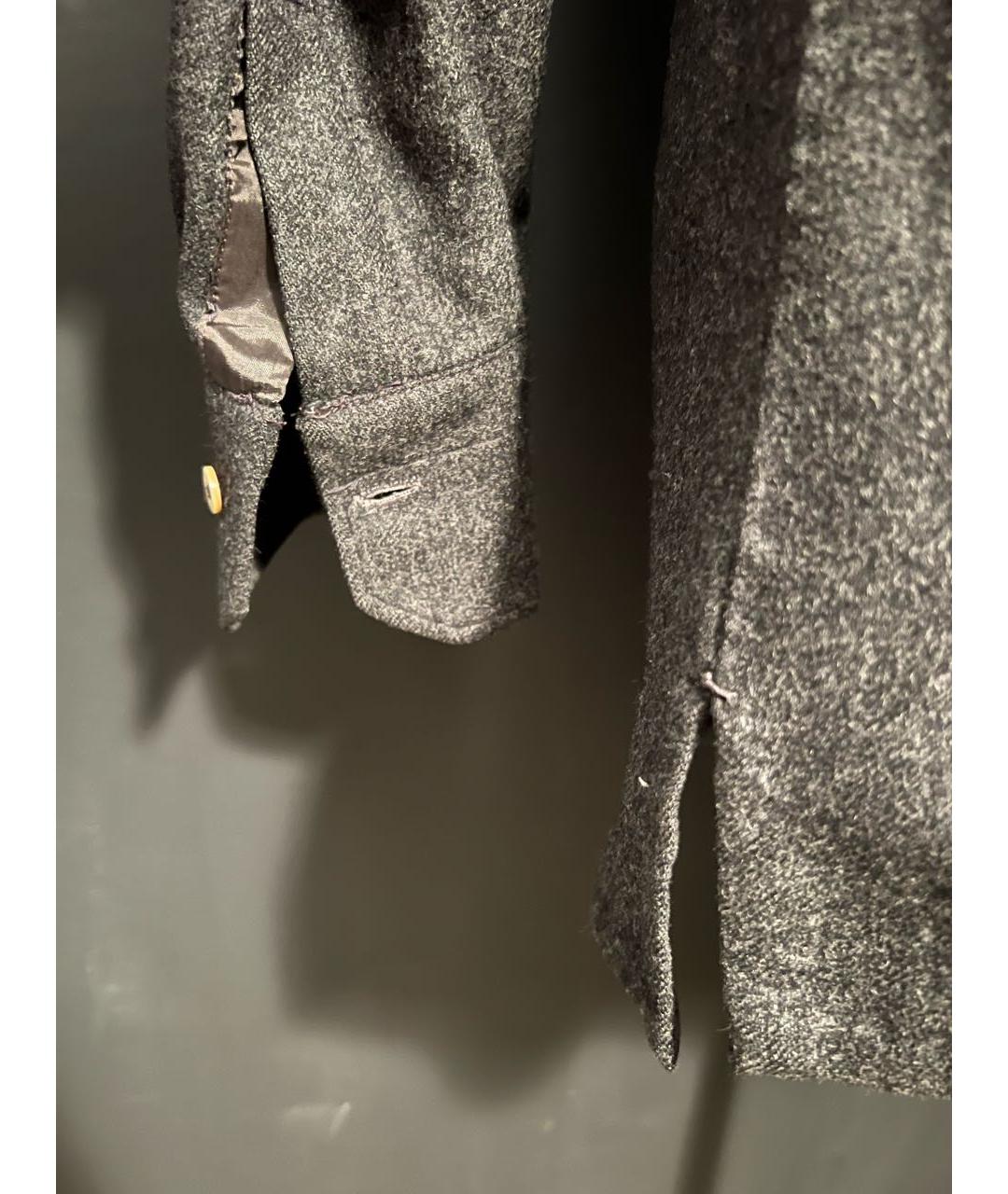 KITON Серая шерстяная кэжуал рубашка, фото 4