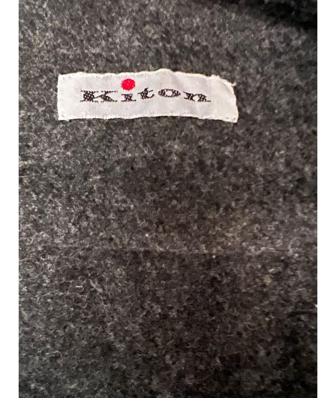 KITON Серая шерстяная кэжуал рубашка, фото 3