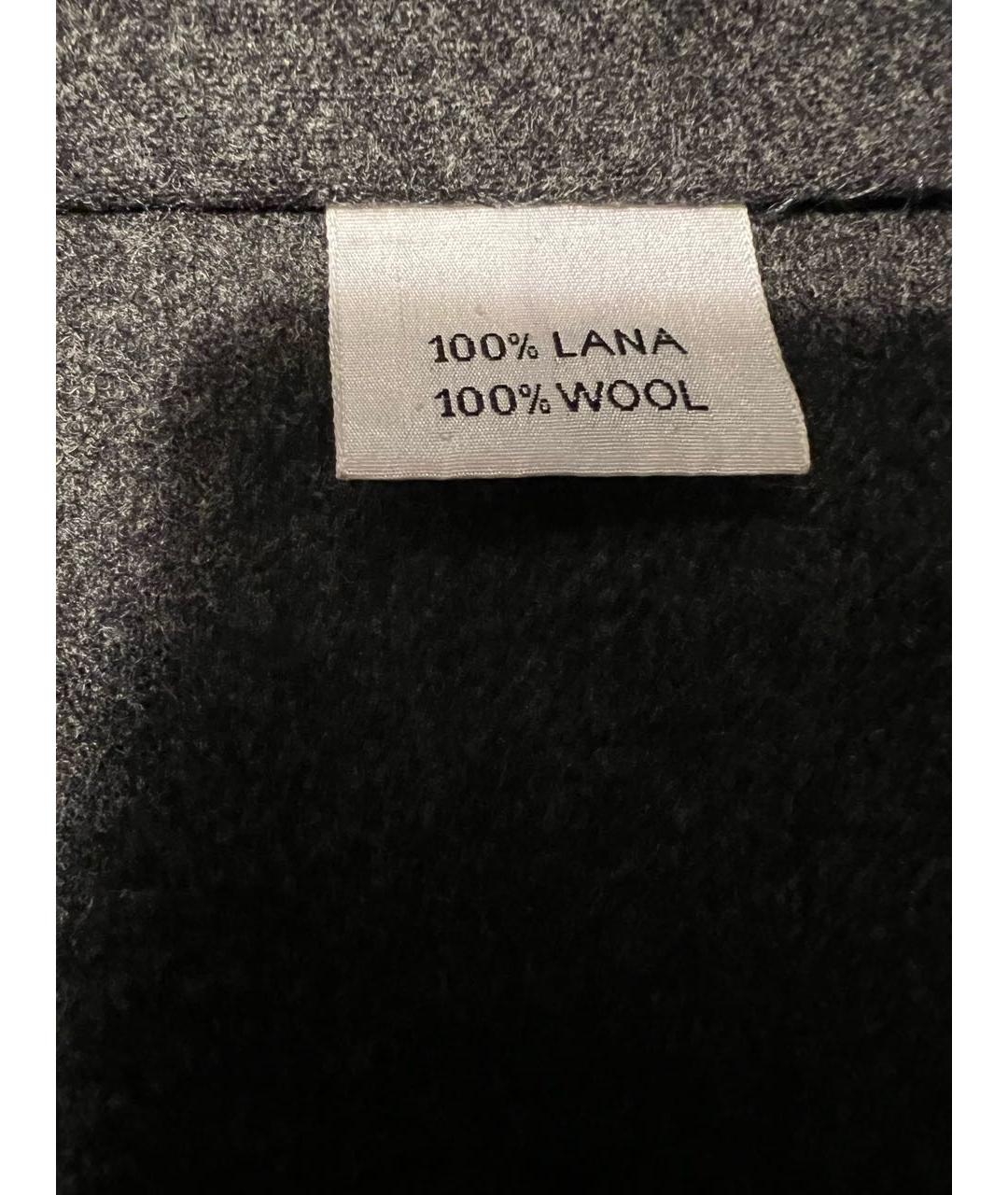 KITON Серая шерстяная кэжуал рубашка, фото 6