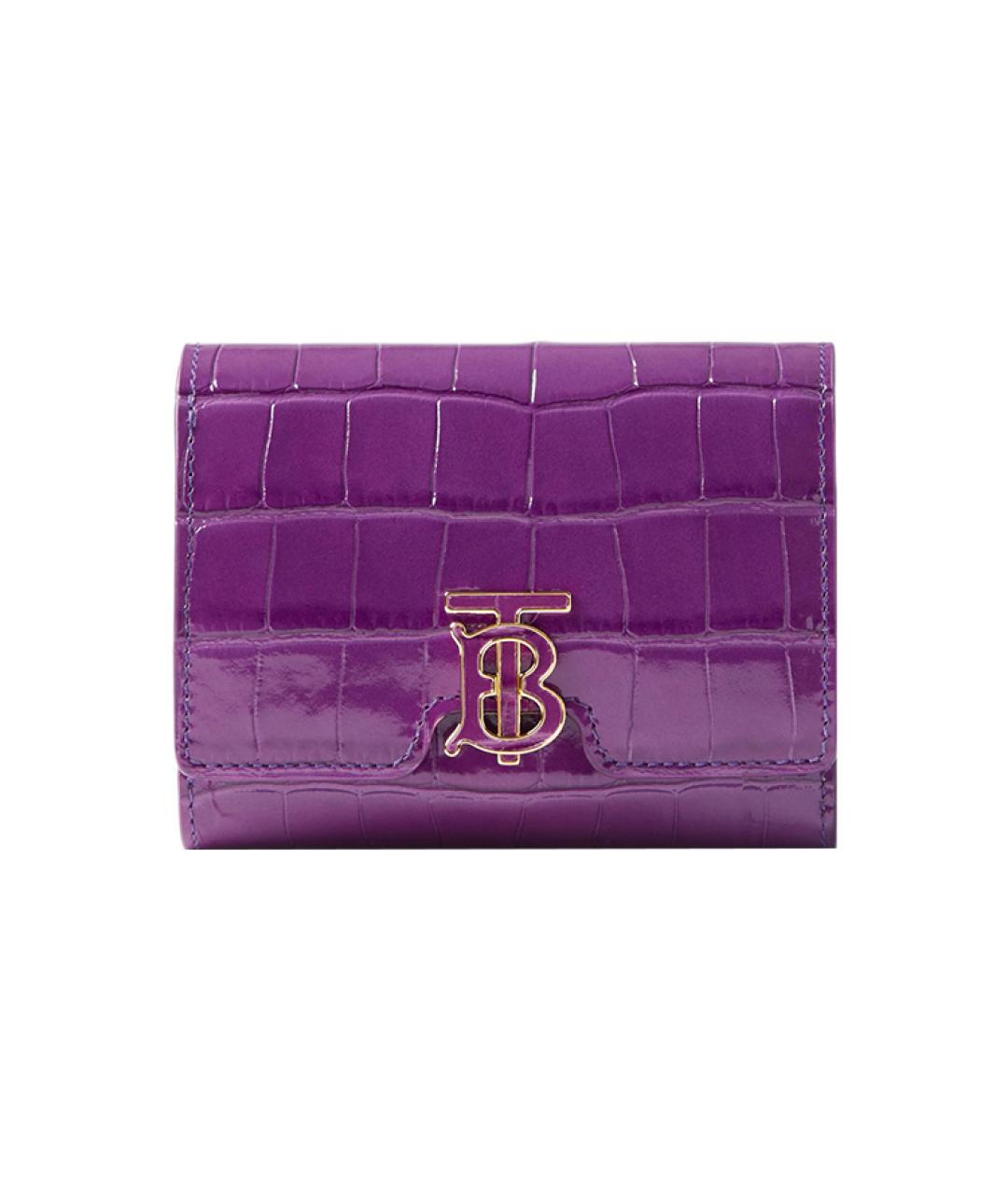 BURBERRY Фиолетовый кошелек из экзотической кожи, фото 1