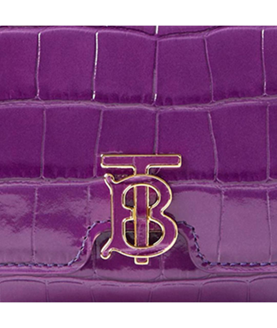 BURBERRY Фиолетовый кошелек из экзотической кожи, фото 5