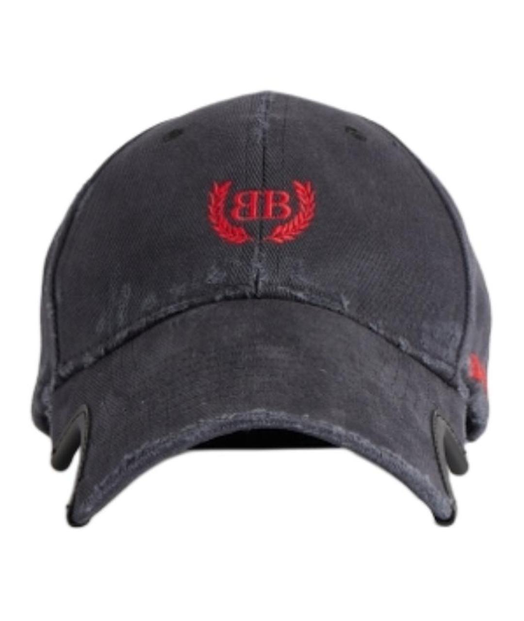 BALENCIAGA Серая хлопковая кепка, фото 1