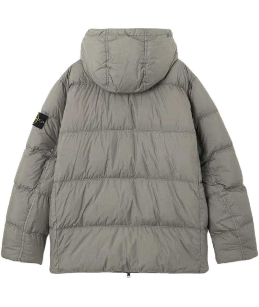 STONE ISLAND Серый пуховик, фото 2